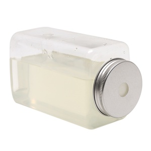 Bouteille de boisson en plastique PET transparente carrée à large ouverture, personnalisée, 250 ml, 500 ml, 8 oz, vide, pour jus, avec bouchon - Product Image 6