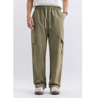 Pantalon Cargo de haute qualité pour hommes pantalon de survêtement à bas baggy pantalon Cargo léger à cordon de serrage pantalon Cargo noir d'automne pour homme