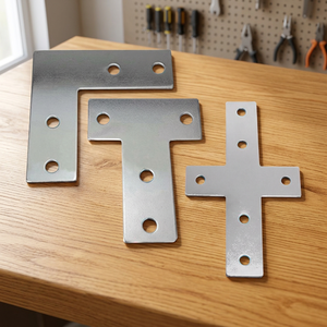 Connecteur en T pour profilés en aluminium – Support d'angle plat et plaque d'angle pour assemblage de profilés – Connecteur de joint en T - Product Image 2