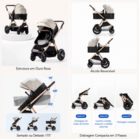 Poussette pliable pour enfants, siège réversible, dossier réglable, poussette pliable pour nouveau-né, fabricant d'usine