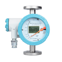 Débitmètre rotamètre numérique en acier inoxydable OEM, type à bride filetée NPT avec écran LCD pour gaz, air, eau, huile, liquide