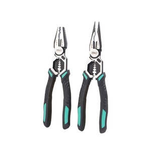 Zhengxi Multi Functional Wire Cutters 9 Inch Chrome Vanadium Steel Industrial Pliers Serrated Jaw Flat Head Pointed Tip - Product Image 1