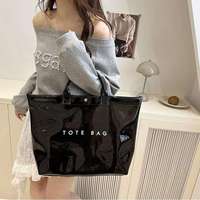 Tas Pantai Fashion PVC Transparan Berwarna Jelly dengan Pengait, Tas Belanja Tahan Air, Tas Travel, Logo Dapat Disesuaikan, OEM
