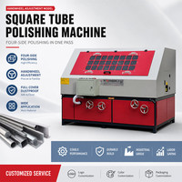 Machine de polissage automatique pour tubes carrés industriels, système de finition des métaux en acier inoxydable, haute rigidité