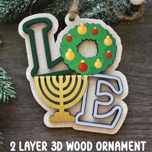 New cross-border <b>Hanukkah</b> Christmas <b>decorations</b>, wooden crafts, ornaments, Christmas family party <b>decorations</b> - Product Image 4