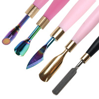 Outils professionnels de personnalisation de gel d'ongle d'acier inoxydable pousse gel de retrait de peau poussoir de cuticule fournitures de manucure