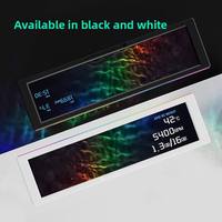 Casing Komputer Gaming GS dengan Pemantauan Perangkat Keras Internal, Layar LCD IPS Sekunder 9,16 Inci Magnetik ARGB USB Backlit Hitam