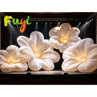 Nouvelle conception de fleur gonflable géante à LED pour la décoration de scène, les événements, les fêtes, les festivals, fleur lumineuse gonflable