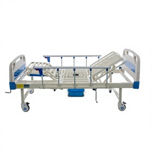 Medizinische Gerätebetten Preise Geräuschlose Rollen Klappbarer Esstisch Infusionsständer Matratze 3-Funktionen Manuelles Pflegebett - Product Image 2