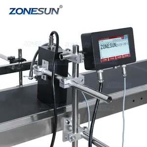 Zonesun Hoge Speed Touch Screen Online Inkjet Printer Logo Datum Batchnummer Digitale Continue Codering Drukmachine
