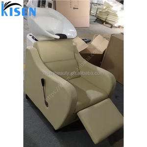Kisen Back Wash Shampoo Chair Hair Wash Salon <b>Bed</b> Customized Adjustable Legrest Chair Simple Ceramic Sink - Product Image 2