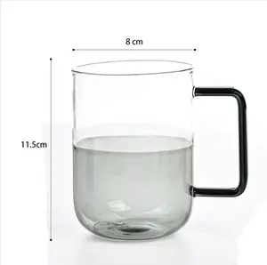 Custom Made Splicing Colored Glass Simple Drinking Cups Creative Large Capacity Glass Office Tea Cups