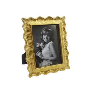 <strong>Antique</strong> Wavy Scallop Ribbed Poly Resin Handmade Eco-Friendly Rectangular Photo <strong>Frame</strong> Retro Textured Decor Desktop <strong>Frame</strong> - Product Image 1