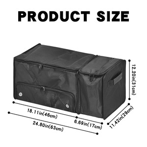 Trunk Organizer Foldable Car Storage Bag With Cooler Compartment For Golf Shoes And Gear 8-11 Pockets Polyester Material - Product Image 5