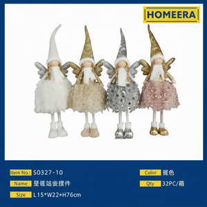 30 pezzi scatola di bambole di Natale in poliestere PP cotone filo di plastica giallo L15xW22xH78cm 30 pz scatola - Product Image 1