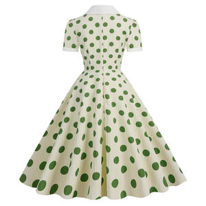Womenpolka Dot 50s 60s Vintage Dancing Swing Jive <span class=keywords><strong>Rockabilly</strong></span> Robes Manches Courtes Robe Vintage - Product Image 6