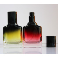 Flacon de parfum vide de 30 ml, corps en verre coloré, bouchon peint de qualité supérieure, grande capacité, pompe à pression, flacon de parfum en verre