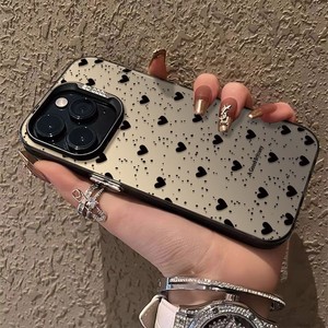 Cartone animato custodia per telefono Soft Shell amore per <span class=keywords><strong>iPhone</strong></span> 16 15 14 13 12 <span class=keywords><strong>11</strong></span> <span class=keywords><strong>Pro</strong></span> <span class=keywords><strong>Max</strong></span> <span class=keywords><strong>Cover</strong></span> Laser multicolore opaco nero metallizzato Aurora - Product Image 3