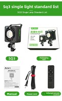 AFEFT 3000-8000K 320W CRI 96+ TCIL 98+ 100% Dimmable COB RoHS CE Bi-couleur Contrôle par application Lumière portable Équipement de studio 220-240V AC