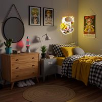 Décoration murale LED alimentée par USB pour salle de jeu Man Cave Chambre Salle de jeux Bar Club Party-Anime Enseigne au néon Cadeau électronique parfait