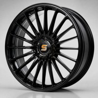 Jantes en alliage forgé multi-rayons noires SRD légères de 17, 18, 19 et 20 pouces, 5x112, 5x120, 5x114.3 pour Benz AMG GT Porsche 911