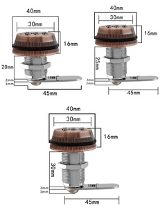 New <strong>Code</strong> <strong>Lock</strong> Keyless 3 Digits Combination Password <strong>Lock</strong> Round Design <strong>Zinc</strong> <strong>Alloy</strong> Material for Cabinets - Product Image 5