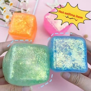 ของเล่นบีบมอลโทสแบบมีกลิตเตอร์ เนื้อนุ่ม บีบแล้วคืนตัวช้า บรรเทาความเครียด ของเล่นบีบเจลลี่ ของเล่นบีบเสริมพัฒนาการประสาทสัมผัส TPR ขนาด 5.5 ซม. สำหรับเด็กและผู้ใหญ่ - Product Image 2