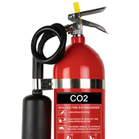 Extincteur au dioxyde de carbone, équipement portable de lutte contre l'incendie au dioxyde de carbone, cylindre en acier au carbone, cornet noir, OEM.