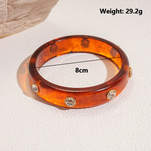 Lüks moda Trendy elmas taklidi reçine bilezik kadın takı kişilik çok renkli isteğe bağlı ince bilezik hediye - Product Image 6