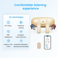 Alat Bantu Dengar Flysound Harga Terjangkau 36 Kanal Mini OTC RIC Isi Ulang Bluetooth untuk Lansia Tuli