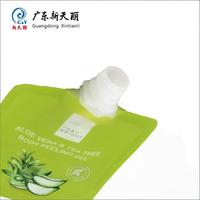 Sachets en plastique personnalisés imprimés, résistants à l'humidité, avec petite poignée, pour le stockage de gel d'aloe vera, de cosmétiques liquides