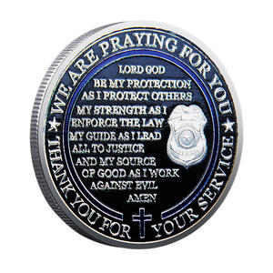 Gedenkmünze aus Zinklegierung mit Heiliger-Michael-Motiv, zwei Farbvarianten, Engelsmuster, Abzeichen-Element, DANKE - Product Image 6