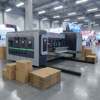 Machine automatique de fabrication de boîtes en carton, impression, pliage, rainurage, découpe, haute efficacité, imprimante flexo pour carton ondulé