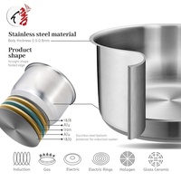 Ustensiles de cuisine professionnels, casseroles et poêles, ensemble de casseroles antiadhésives, ensemble de casseroles en acier inoxydable avec poignée en bakélite