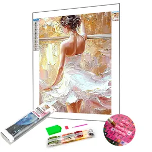 Kit de pintura elegante Potriat para dançarinos, kit completo de pintura de diamantes para presente, arte personalizada, decoração de parede, novidade