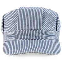 Casquette d'ingénieur rayée SOLPOP, chapeau de conducteur de train vintage pour accessoire de costume, enfants et adultes