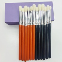 Ensemble de 8 pinceaux de maquillage Macaron pour le visage, les yeux, le fond de teint, mini pinceaux de maquillage portables et mignons pour enfants, avec sac à fermeture éclair