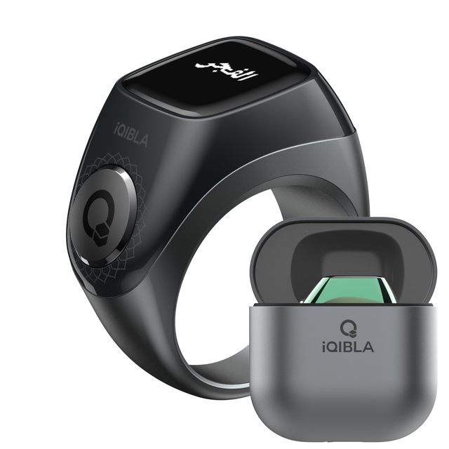 Iqibla Smart Tasbih Zikr Ring Muslim Prayer Pray 5 Time Hot Sale F04 Smart Electronic Zikr Ring With Languages