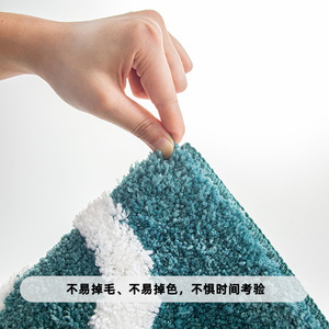 แผ่นรองอาบน้ำทำจากเส้นใยโพลีเอสเตอร์กันลื่นทรงสี่เหลี่ยมผืนผ้าลายการ์ตูน23DZT0038สีเขียว - Product Image 2