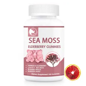 Organik Seamoss Gummies özel etiket deniz yosunu sakızlı ayılar tedarikçisi İrlandalı deniz yosunu kapsül Anti-Aging