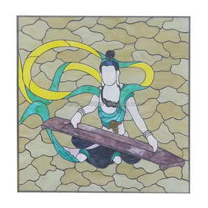 Customized Solid China Double Sided Cathedral Stained Glass Figures Curtain Wall <b>Window</b> Door Wall Decoration Lighting Handmade - Product Image 1