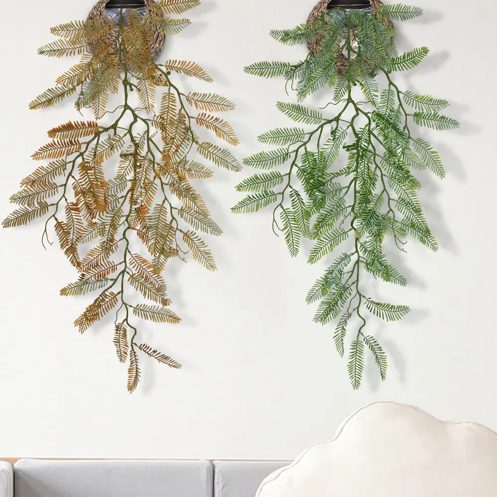 G5529 चित्रित फ़ारसी पत्ती दीवार पर लटकने वाली बेल संयोजन पुष्प नरम सजावट बेल हरा पौधा सिमुलेशन फूल दीवार
