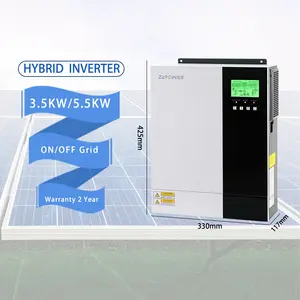 고전압 리튬 배터리 태양 인버터 하이브리드 오프 그리드 3kw 3.5kw 5kw 5.5KW 3 상