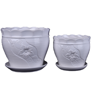 A buon mercato Capelli Lisci Rotondo Bianco Bocca di Ceramica Vaso di Fiori <span class=keywords><strong>Piante</strong></span> D'appartamento - Product Image 1