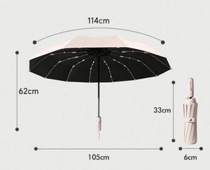 Uv Portable Travel Sun & Rain Folding Double Rib Structure <b>Large</b> Auto Open Close Car <b>Umbrella</b> Promotion Gift - Product Image 2