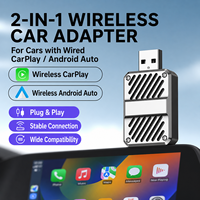 Adaptador Inalámbrico CarPlay Compacto OEM Marca MS-01, Adaptador 2 en 1 de Cableado a Inalámbrico, Dongle con 1 Año de Garantía - Plug and Play
