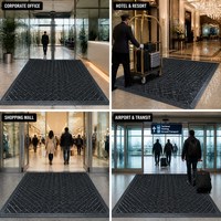 Système de dalles de sol modulaires pour entrée, conception à clipser, montage sans outil, barrière anti-poussière commerciale, tapis de sol, vente en gros