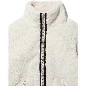 Custom Embroidery <strong>Zip</strong> up Winter Warm Polar Fleece <strong>Reversible</strong> Sherpa Fleece Jacket Women - Product Image 3