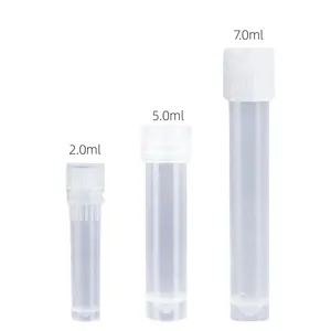 Quaero Lab liefert 5/20/50 Stück 5 ml pp Reagenzglas kleine transparente Vakuum-Reagenzglas aus Kunststoff Sammlung mit Schraubverschluss