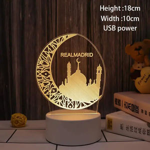Multiples styles arabe Allah Muhammad Islam Style Series Cheap Low Price <span class=keywords><strong>LED</strong></span> 3D Acrylique <span class=keywords><strong>Lampe</strong></span> de table décorative - Product Image 2